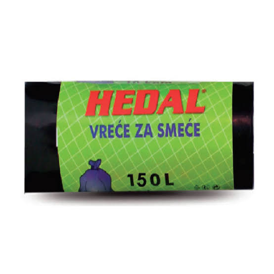 Hedal Vreća ZA Smeće 150L 10KOM 80X110 Crna — Ambalaža | HMD PRO